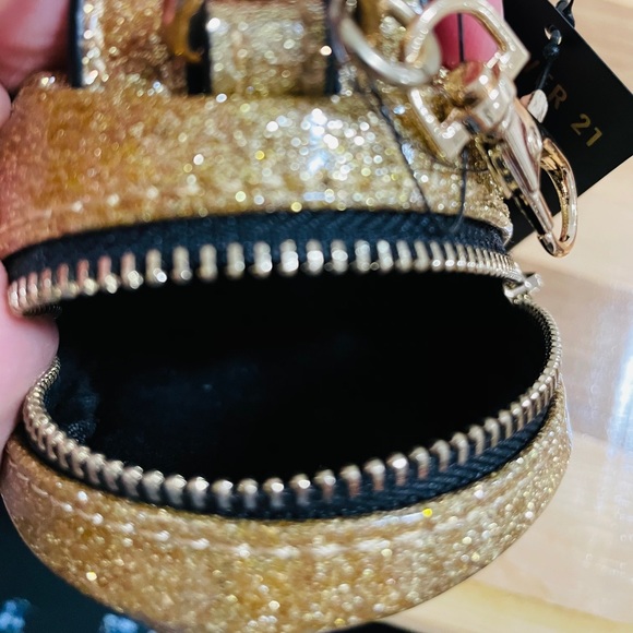 2/$20 gold Glitter mini backpack forever21 - Picture 6 of 7